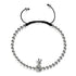 Pina colada | Argent | Noir | Ananas Cristal | Bracelet Charmballa en macramé